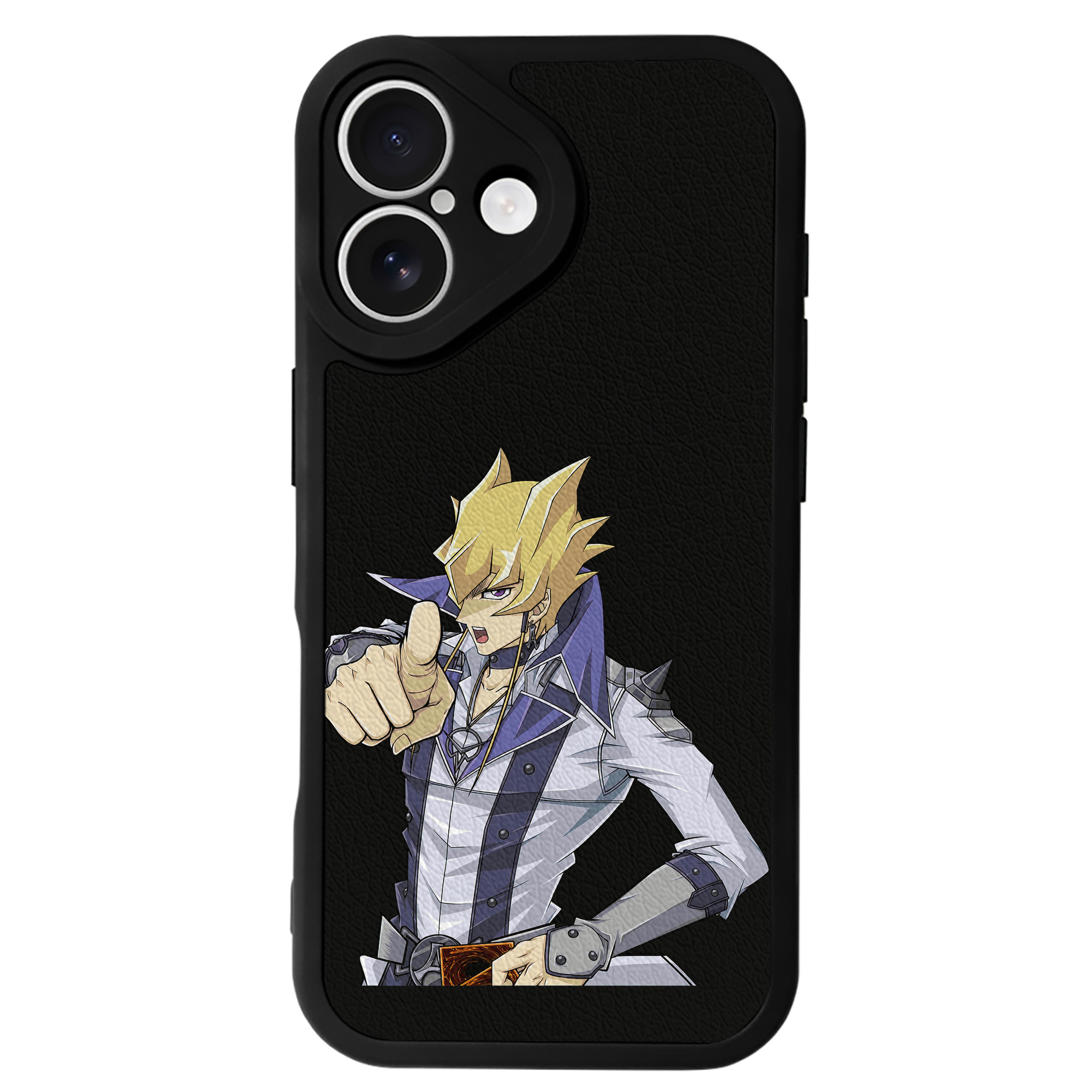 （画像用） 遊☆戯☆王 Yu-Gi-Oh! 【iPhone 16シリーズ対応】シリコンスマホケース（レザー調） 材質：シリコン